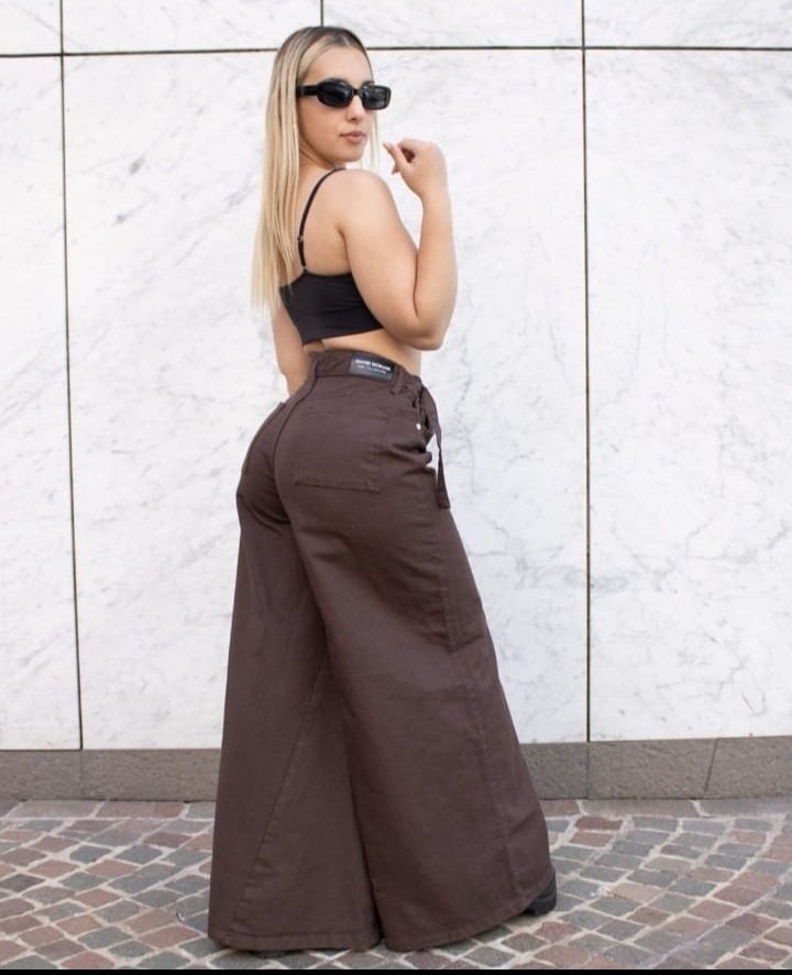 Jean Maxi Palazo Chocolate Regulador - Imagen 1