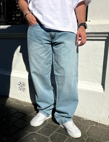Jean Baggy Celeste Clarito Hombre