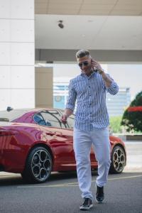 Camisa Algodón Rayada