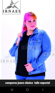 Camperas Jeans Elastizado Talles Especiales Azul