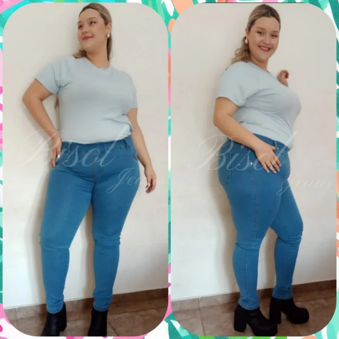 Chupin Elastizados en Forma de Calza de Jeans