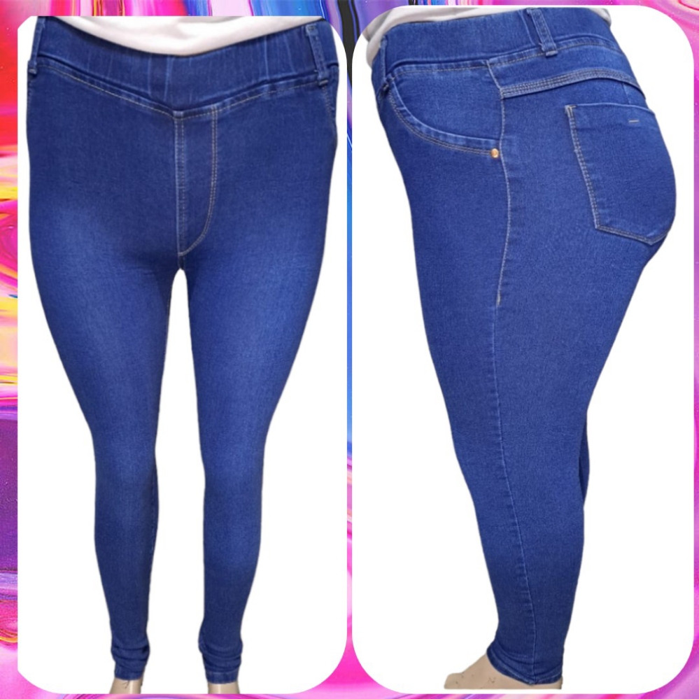 Chupin Elastizados en Forma de Calza de Jeans - Imagen 3