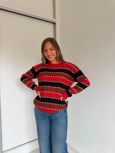 Sweater Colorblock (lana Acrílica)