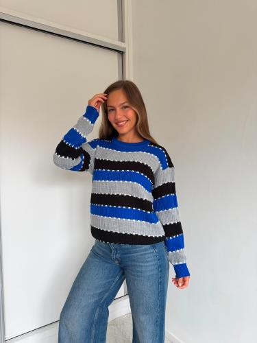 Sweater Colorblock (lana Acrílica)