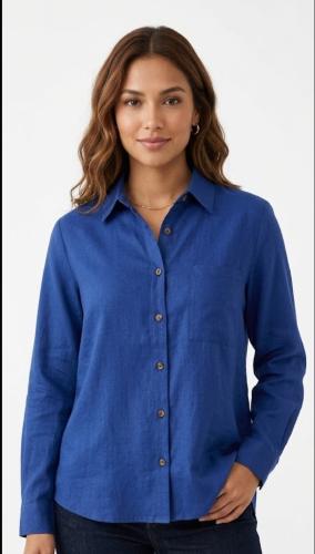 Camisas Lino Manga Larga Talles 2,3,4,5,6 X Curva - Miniatura 4