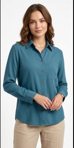 Camisas Lino Manga Larga Talles 2,3,4,5,6 X Curva - Miniatura 6