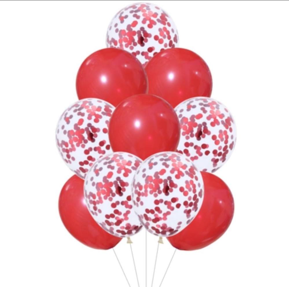 Set por 10 Globos Cromado con Cofeti - Imagen 2