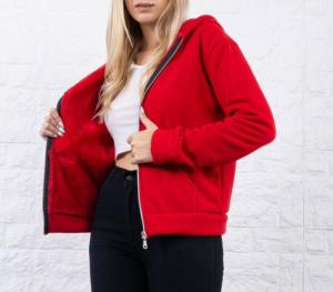 Campera Jersey con Piel