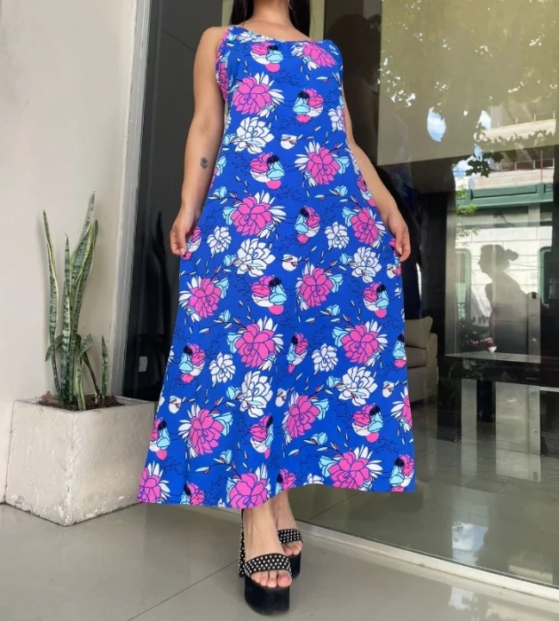 Vestido Largo Fibrana Poplin