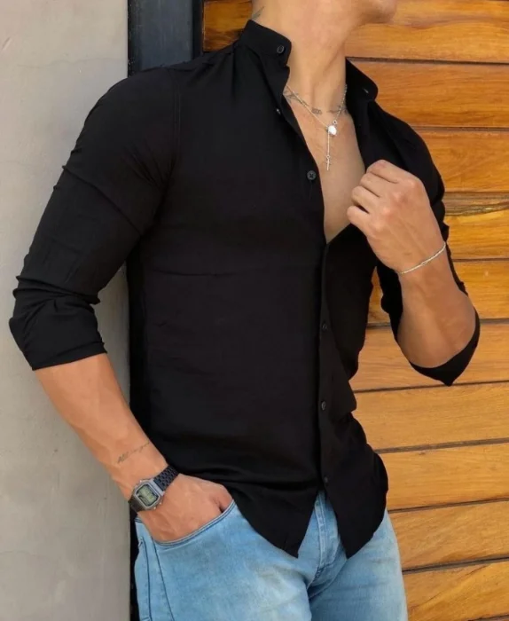 Camisa Lino M/larga