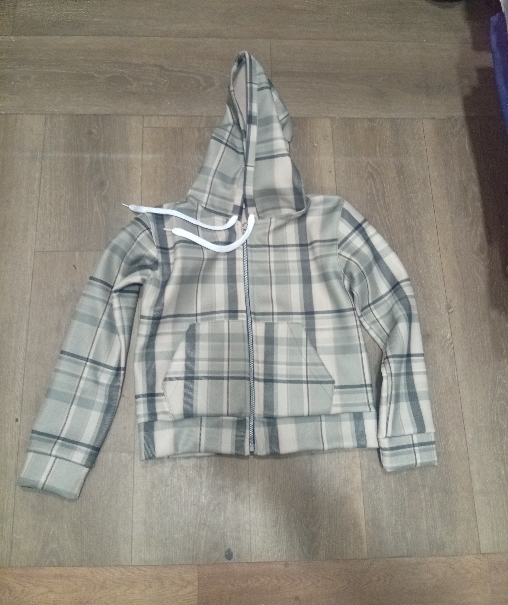 Campera Canguro Paño Escocés Cuadrille Dama - Imagen 4