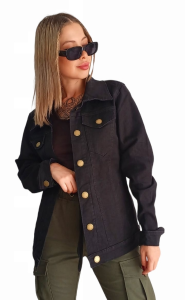 Oversize Negro Bolsillos Amplios