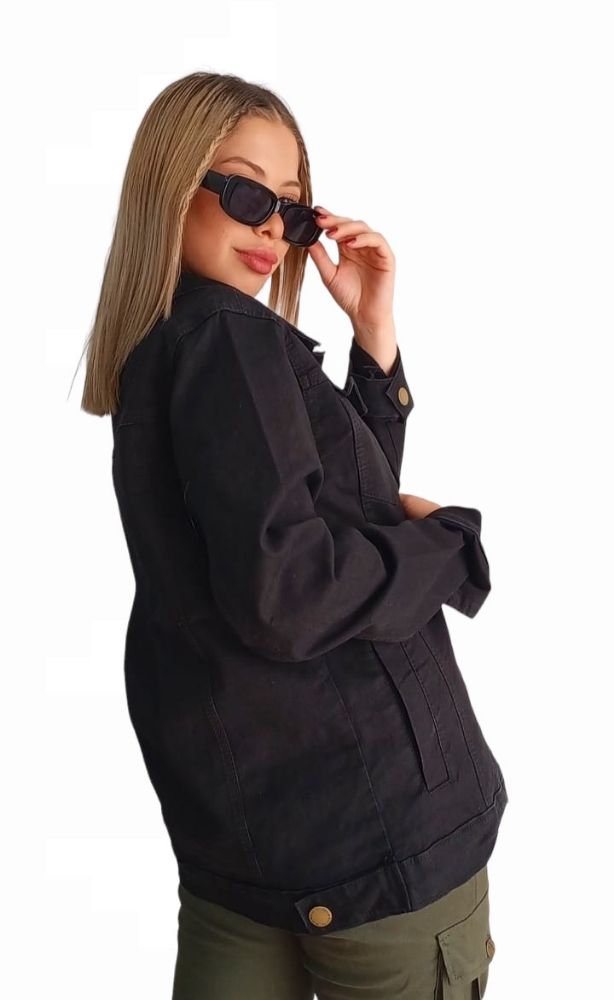 Oversize Negro Bolsillos Amplios - Imagen 3