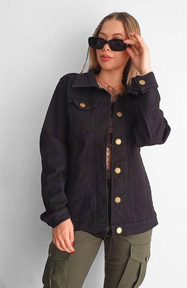 Oversize Negro Bolsillos Amplios - Imagen 4