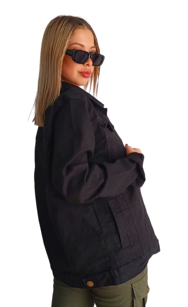 Oversize Negro Bolsillos Amplios - Imagen 5