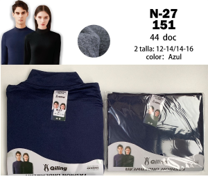 Todo Térmicos Azul y Negro Poleras Camisetas Juvenil - Miniatura 2