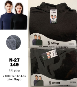 Todo Térmicos Azul y Negro Poleras Camisetas Juvenil - Miniatura 3