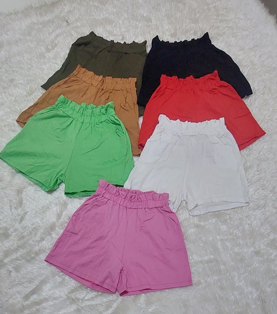 Short Lino Elastizado con Frunce Disponible - Imagen 2