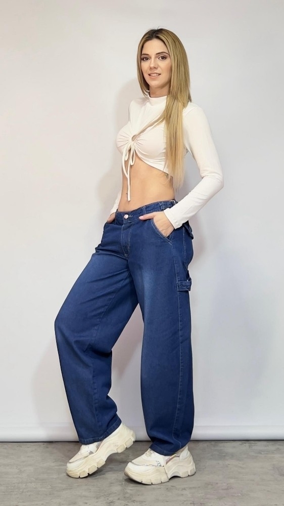 Baggy Azul Regulador Jean Dama Rígido - Imagen 5