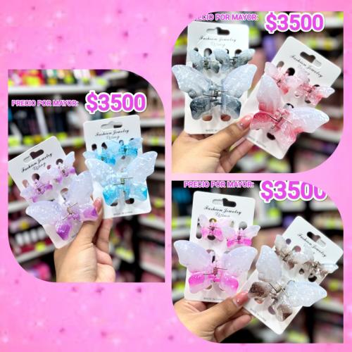 Set de Broches de Pelo  X3 Unidades (varios Modelos y Precios en Cada Foto) - Miniatura 4