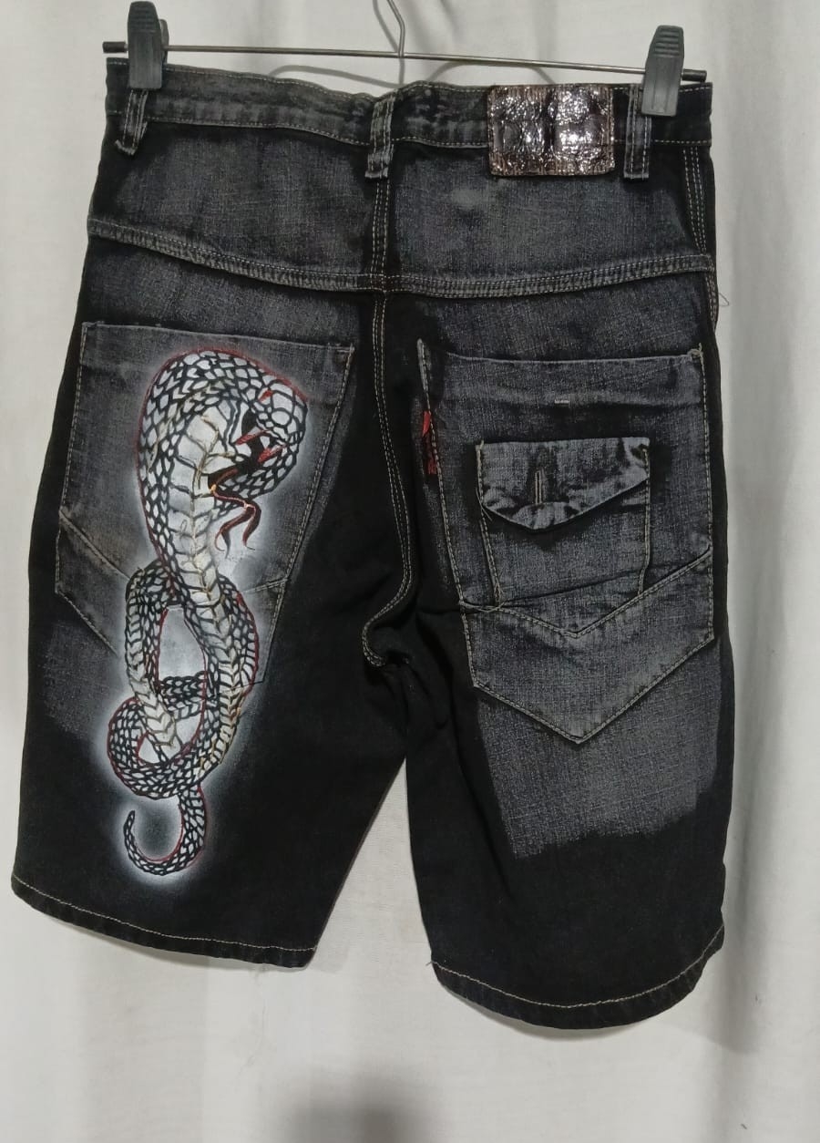 Bermuda Baggy Jean Hombre Chilenos Colores Diseño Grafiti - Imagen 9