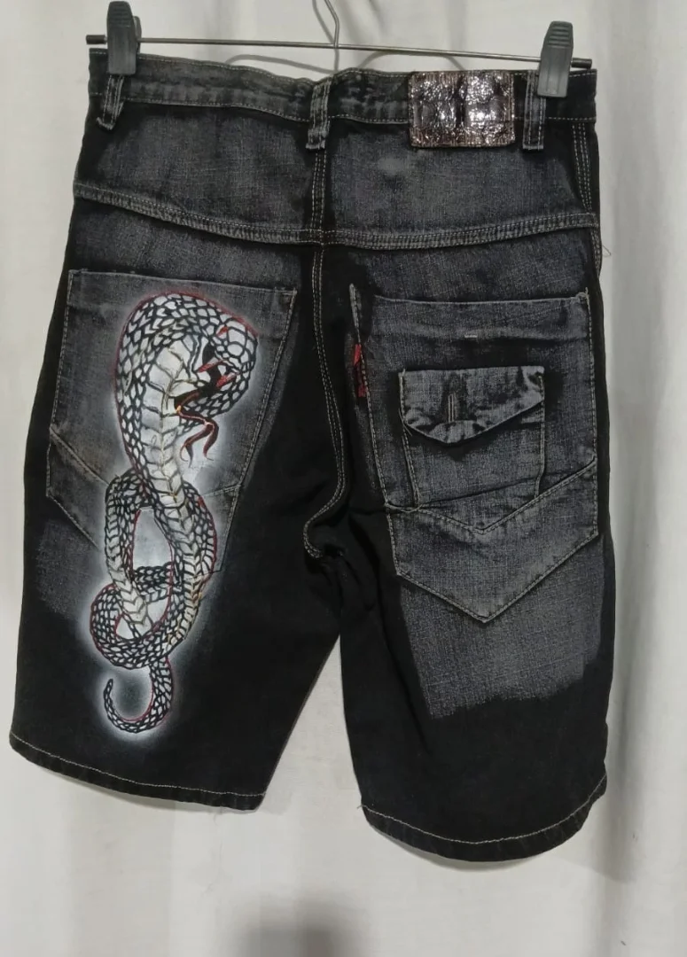 Bermuda Baggy Jean Hombre Chilenos Colores Diseño Grafiti - Imagen 9