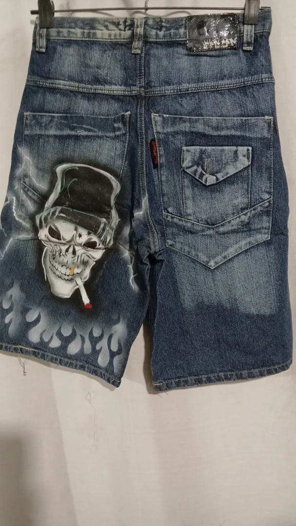 Bermuda Baggy Jean Hombre Chilenos Colores Diseño Grafiti - Imagen 5