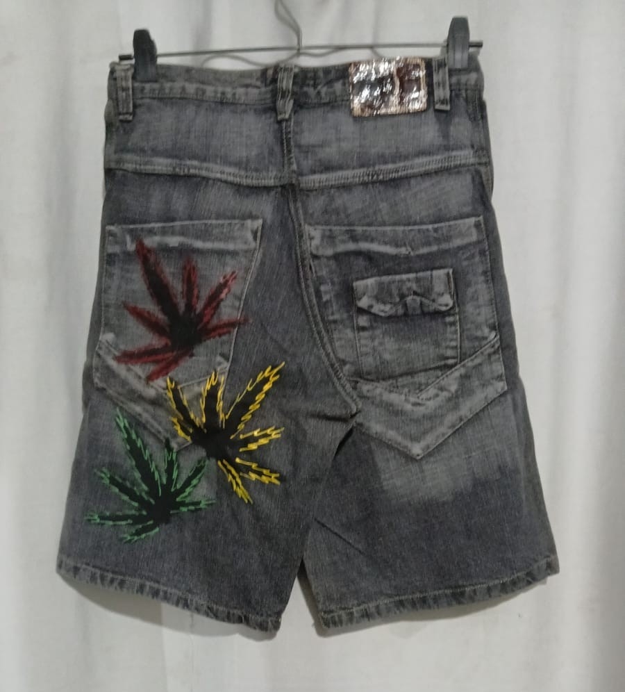 Bermuda Baggy Jean Hombre Chilenos Colores Diseño Grafiti - Imagen 8