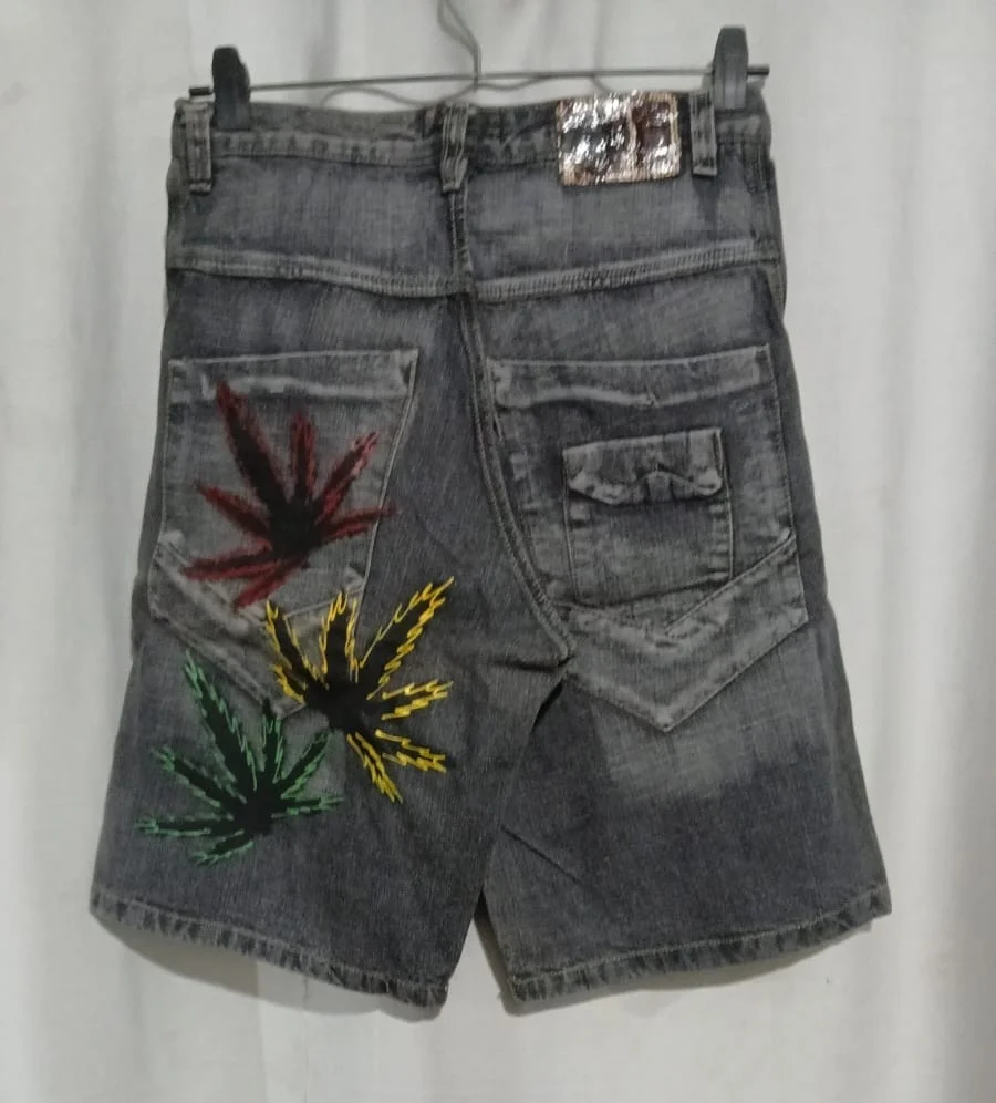 Bermuda Baggy Jean Hombre Chilenos Colores Diseño Grafiti - Imagen 8