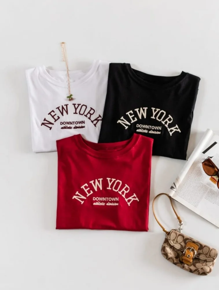 Remeras Bordadas Over California/houston/ny - Imagen 8