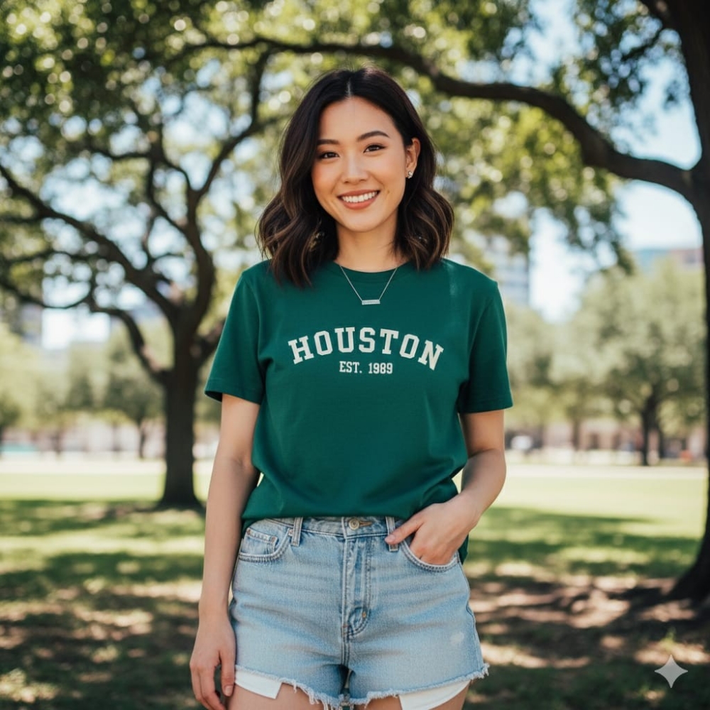 Remeras Bordadas Over California/houston/ny - Imagen 2