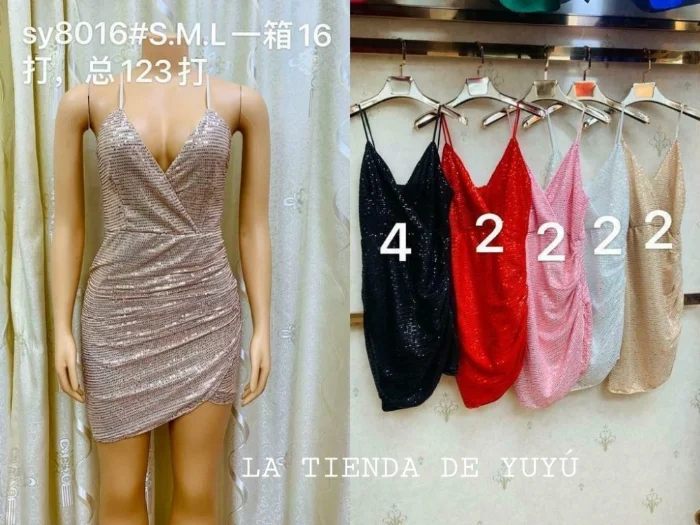 Vestido Fiesta Lentejuelas Brillo Importado Fiesta Boda Casamiento Graduacion