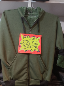 Campera Friza con Piel Especiales