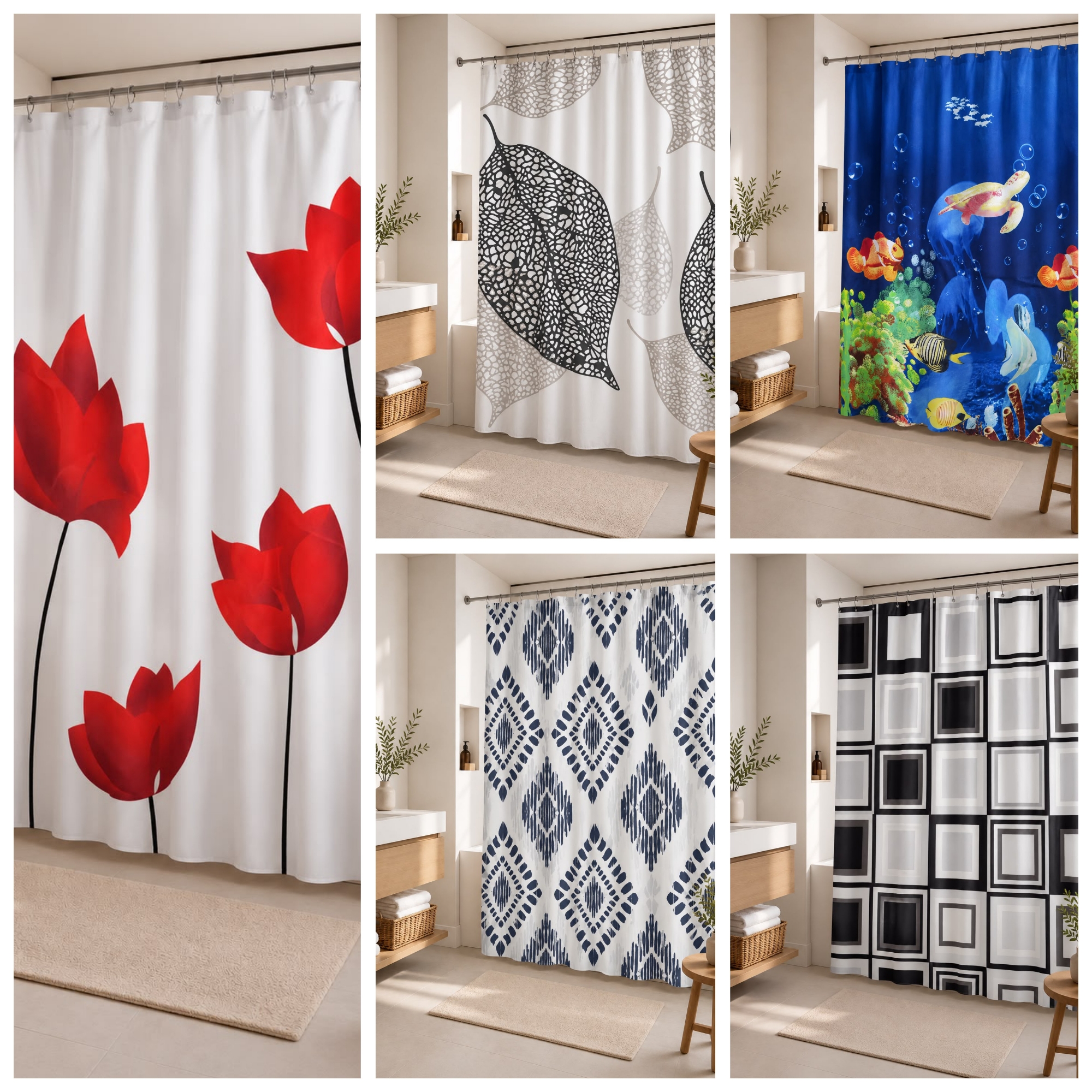 Cortinas de Baño Raso - Imagen 2