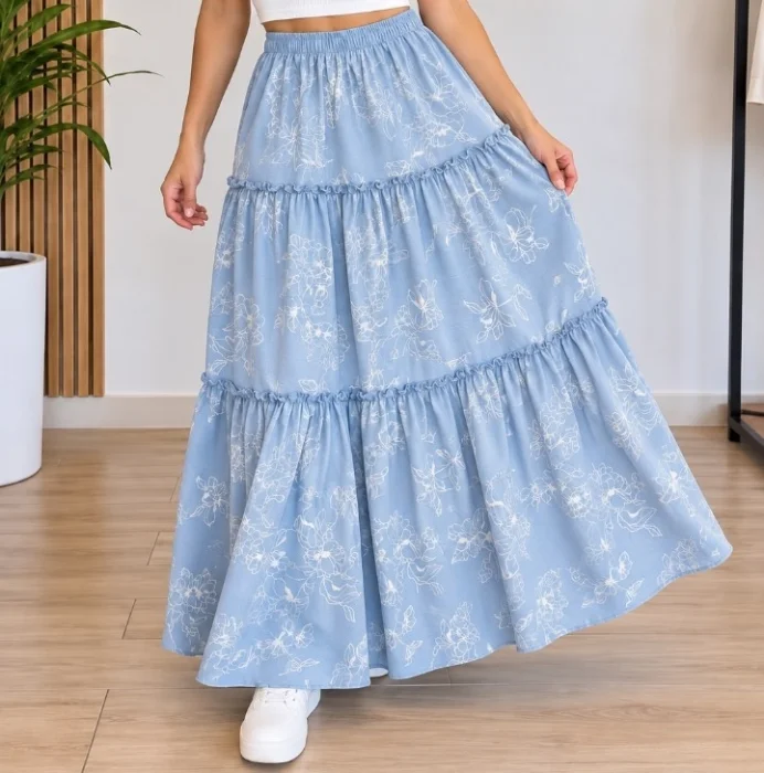 Pollera Larga Cey Estampado