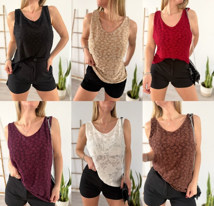 Musculosa Tul Bordado - Imagen 3