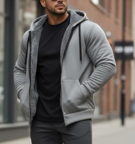Campera Darlon Rib con Piel