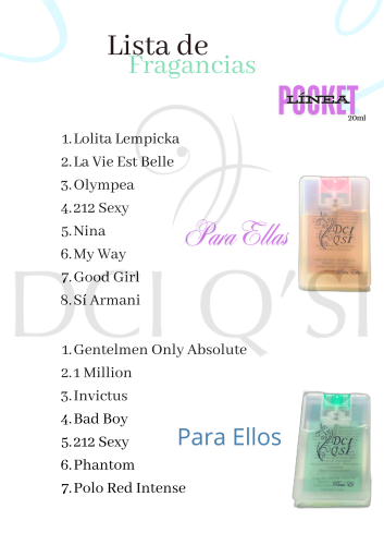 1 Perfume Línea Pocket X 20ml - Miniatura 2