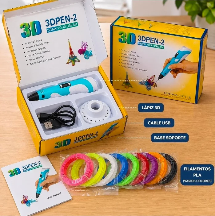Lapicera 3d Multicolor + Filamentos - -