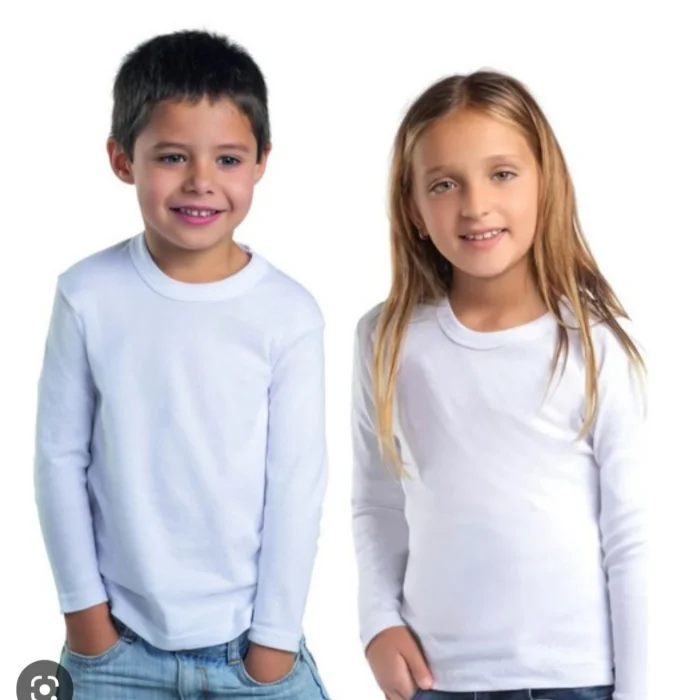 Camisetas Lisas Algodon Blanco Unisex