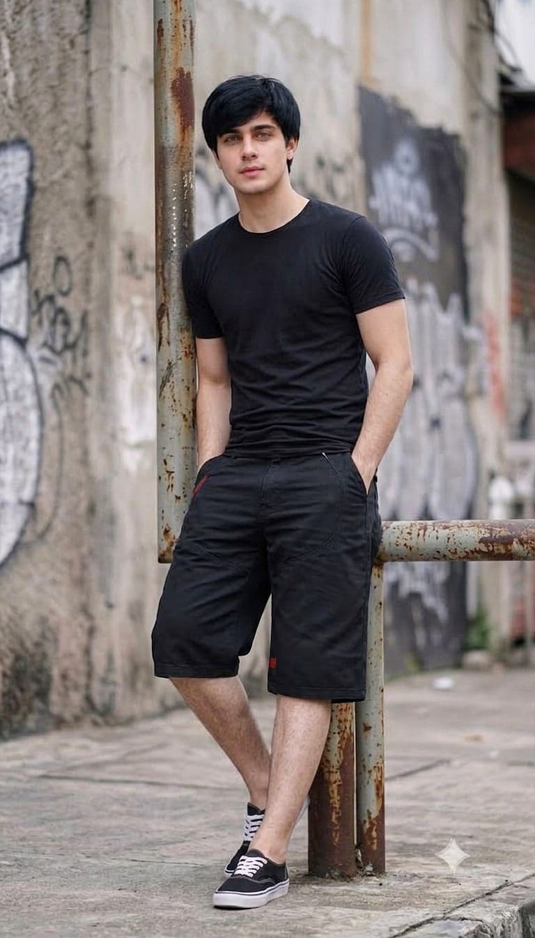 Bermuda Jean Baggy Maxi Hombre Chileno Diseño Graffiti - Imagen 1