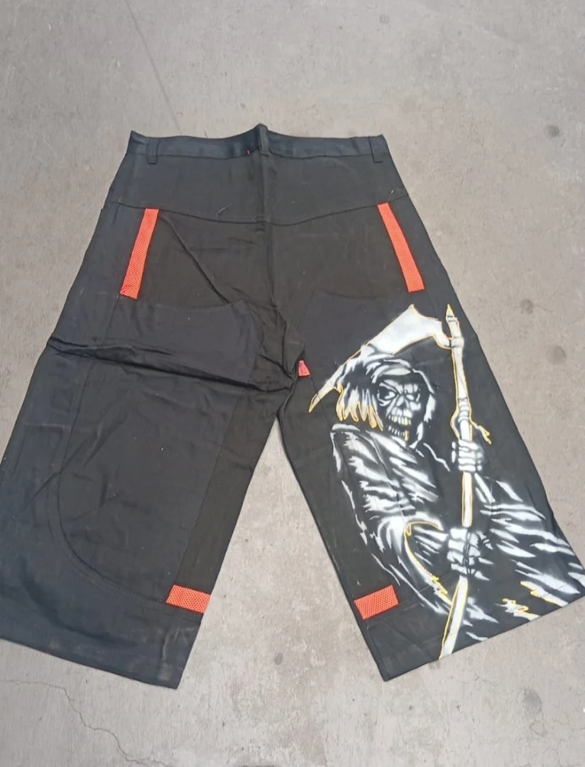 Bermuda Jean Baggy Maxi Hombre Chileno Diseño Graffiti - Imagen 2
