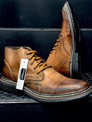Borcego Santos Cuero Genuino Suelas Pegadas y Cosidas - Miniatura 2