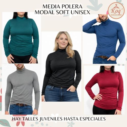 Media Polera de Modal Soft Unisex