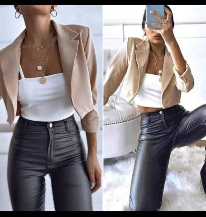 Pantalon Engomado Corte Jeans