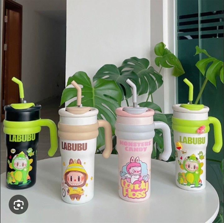 Vaso Térmico Frío/calient Pico +sorbete Labubu Friends 700ml - Imagen 3