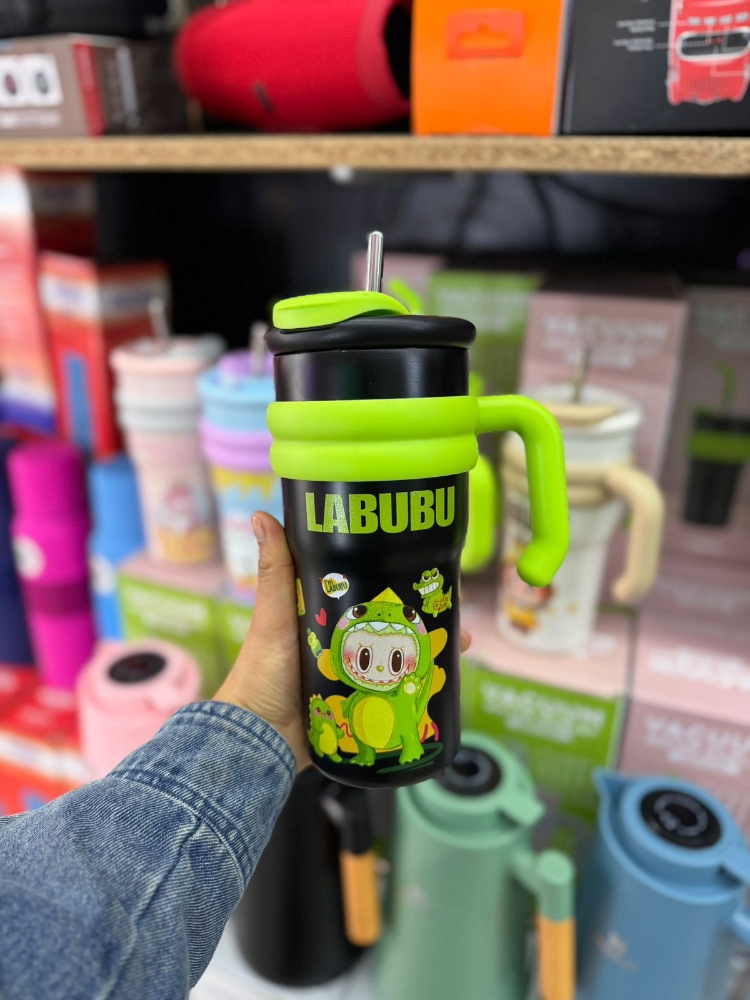 Vaso Térmico Frío/calient Pico +sorbete Labubu Friends 700ml - Imagen 5