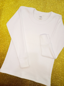4al16 Camiseta Blanca de Algodon Cuello Redondo - Miniatura 2