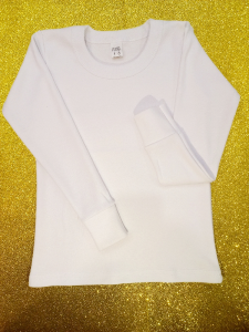 4al16 Camiseta Blanca de Algodon Cuello Redondo - Miniatura 3