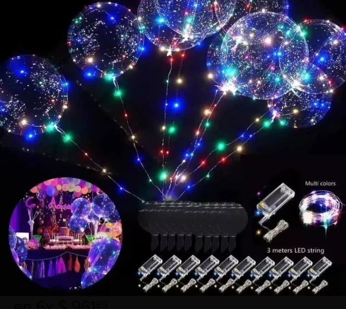 Globos Burbujas con Luz